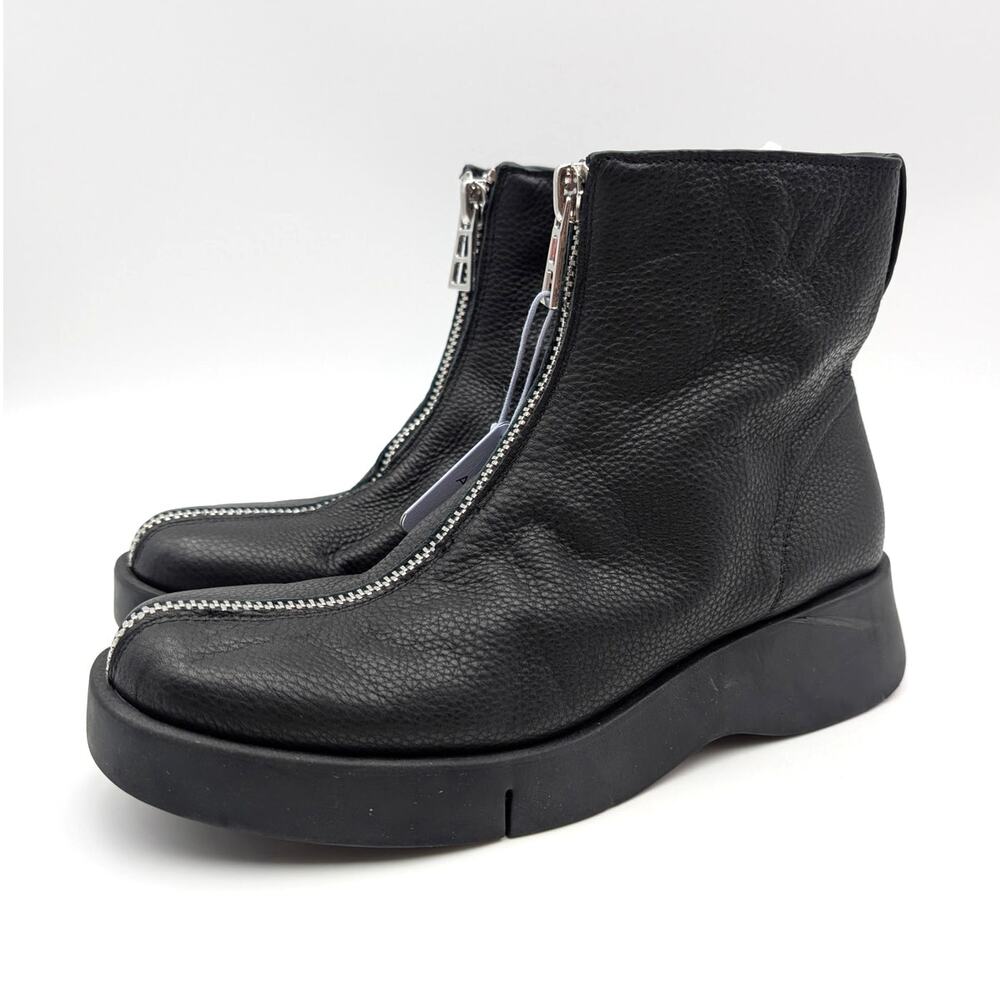 Aerosoles Francis Front Zip Ankle Booties Women's Black Size US8.5M EU39